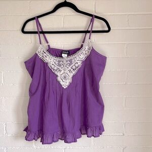 🍀3/50 AZURA Cotton Top (XL) Lace Trim